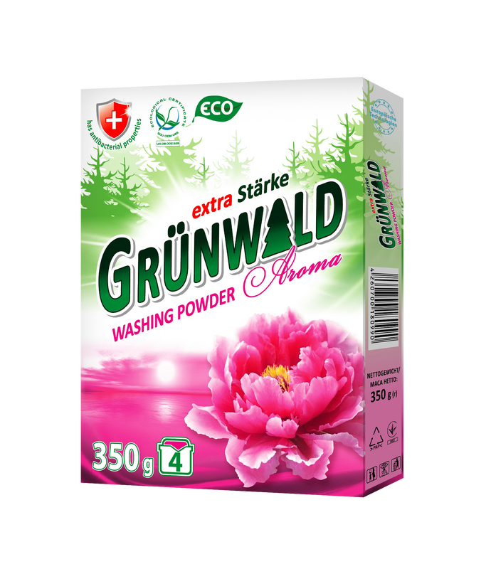 Універсальний безфосфатний пральний порошок GRÜNWALD Aroma 350г